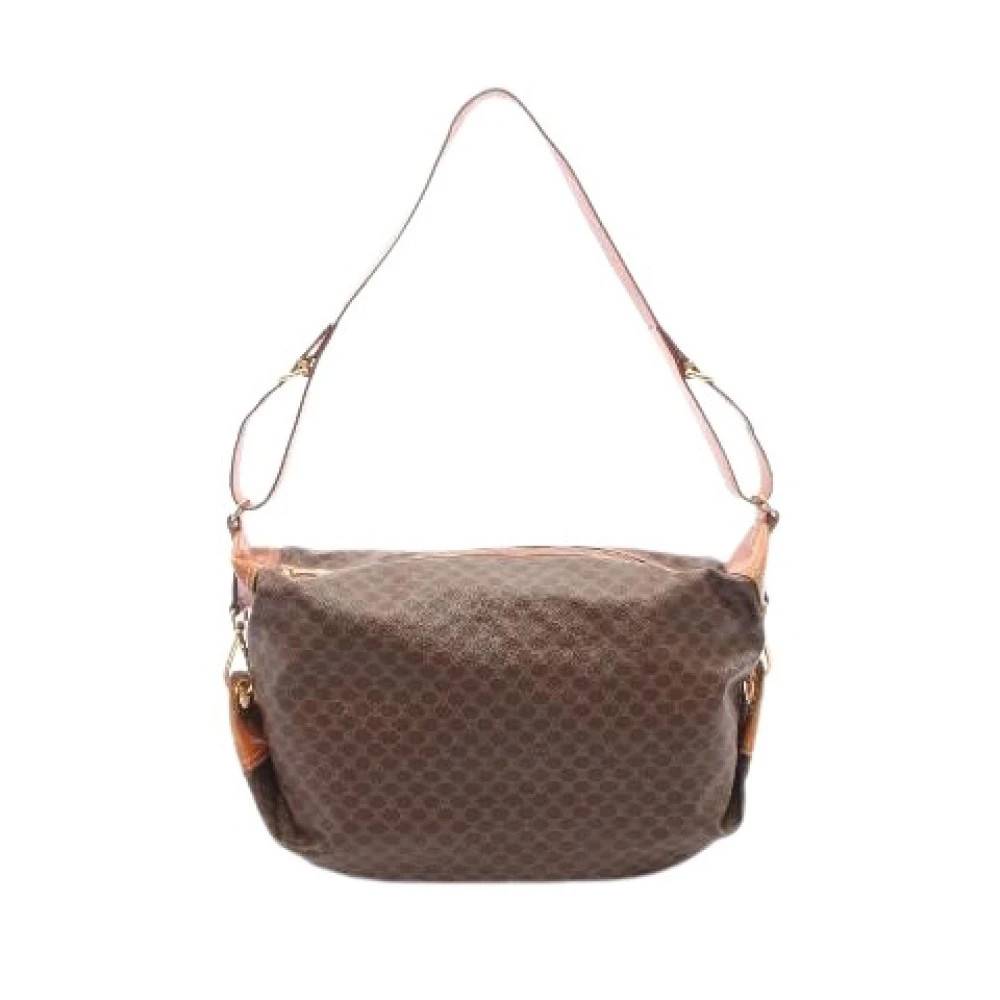 Celine Vintage - Pre-owned Macadam Belagd Canvas Axelväska Vintage - Dam - ONE Size - Läder