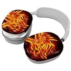 Fodral skydd för AirPods Max hörlurar, 2 par repfria öronkåpor skydd för AirPod Max, tillbehör skyddsfodral – Fire Head of Dragon