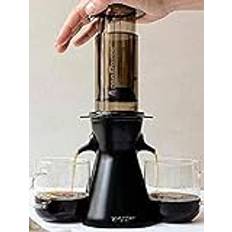 2POUR® Nya Dual-Press tillbehör för Aeropress® kaffebryggare, Delter kaffebryggare eller Pourover (svart)