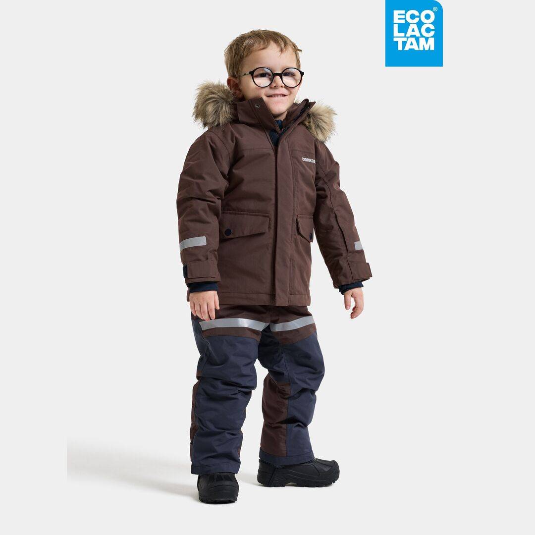 Bjärven Kids' Parka - Shadow Brown - 100