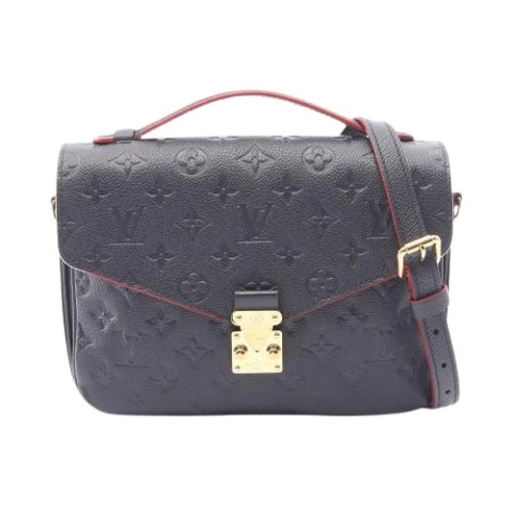 Louis Vuitton Vintage Pre-owned Monogram Empreinte Pochette - Vintage - Dame - Blå - ONE SIZE - Uld