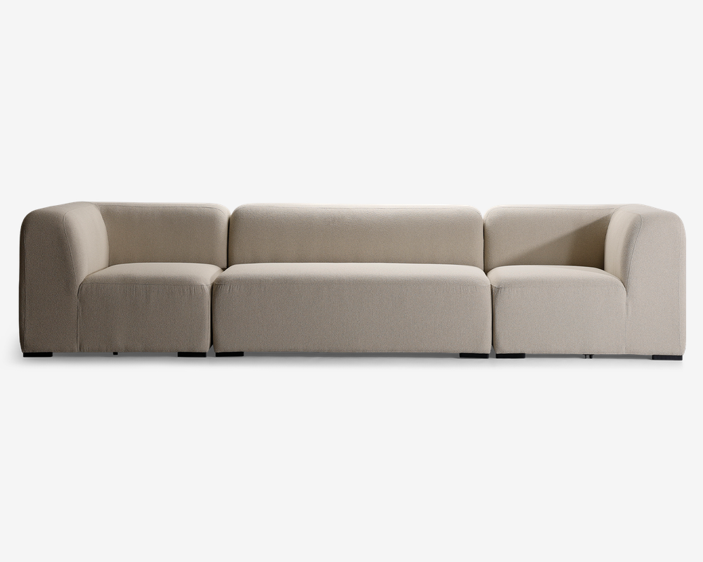 Lounge modul sofa beige stof