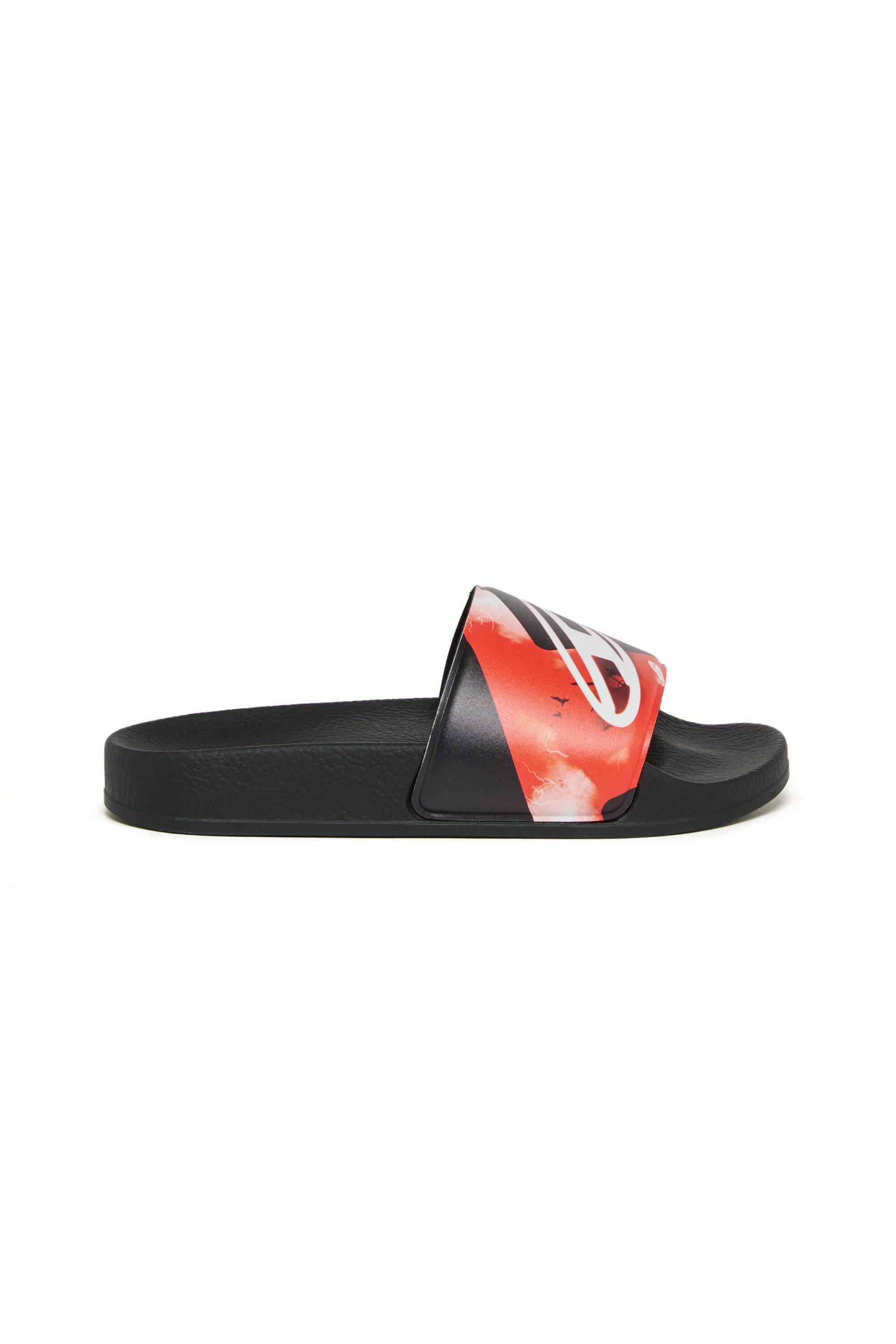 Diesel for Kids - Ciabatte con logo - Nero