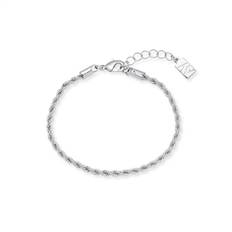 August Woods Silver Sparkle Twist Bracelet - 17cm - 19.5cm