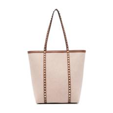 Valentino Garavani, Väska, Dam, ONE Size, Stilren Rockstud Toteväska i Naturlig Brun Rutig