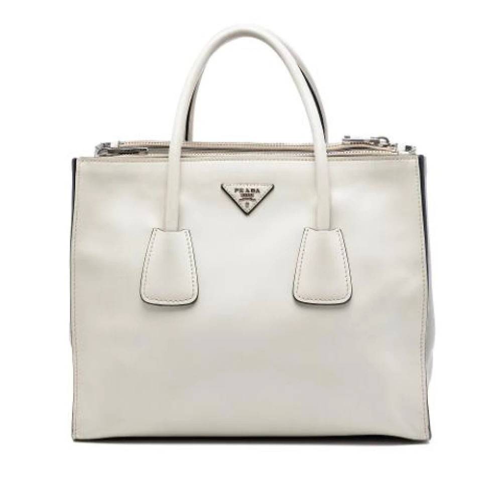 Prada Vintage Pre-owned Laeder prada-tasker - Vintage - Dame - Hvid - ONE SIZE -