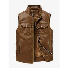 Men's Velvet Washed Retro Vest Plus Size Winter Gilets