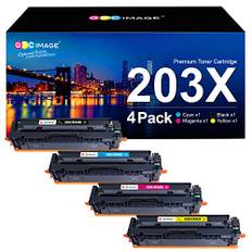 GPC IMAGE 203X Kompatibel für HP 203X 203A CF540X CF540A für HP M281fdw Toner für HP Color Laserjet Pro MFP M281fdw M254dw M254nw M281fdn M280nw M281cdw M254dn (Schwarz Cyan Gelb Magenta, 4er-Pack)