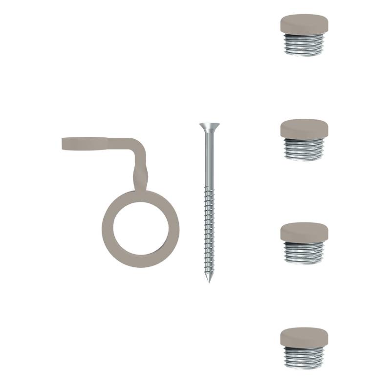 Moebe Shelving System Endedutter & Sikkerhedsclips Warm Grey