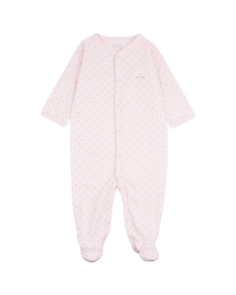 Overall saturday footie baby pink