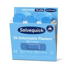 Plåster Salvequick Detectable Refill 51030127 Blå 35st