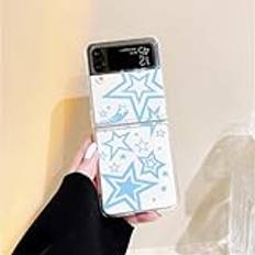 Super Star Phone för Samsung Galaxy Z Flip 6 Fodral Transparent Stars Clear Hard Cover för Samsung ZFlip4 Z Flip5 4 Väska, Stil 3, För Galaxy ZFlip 6