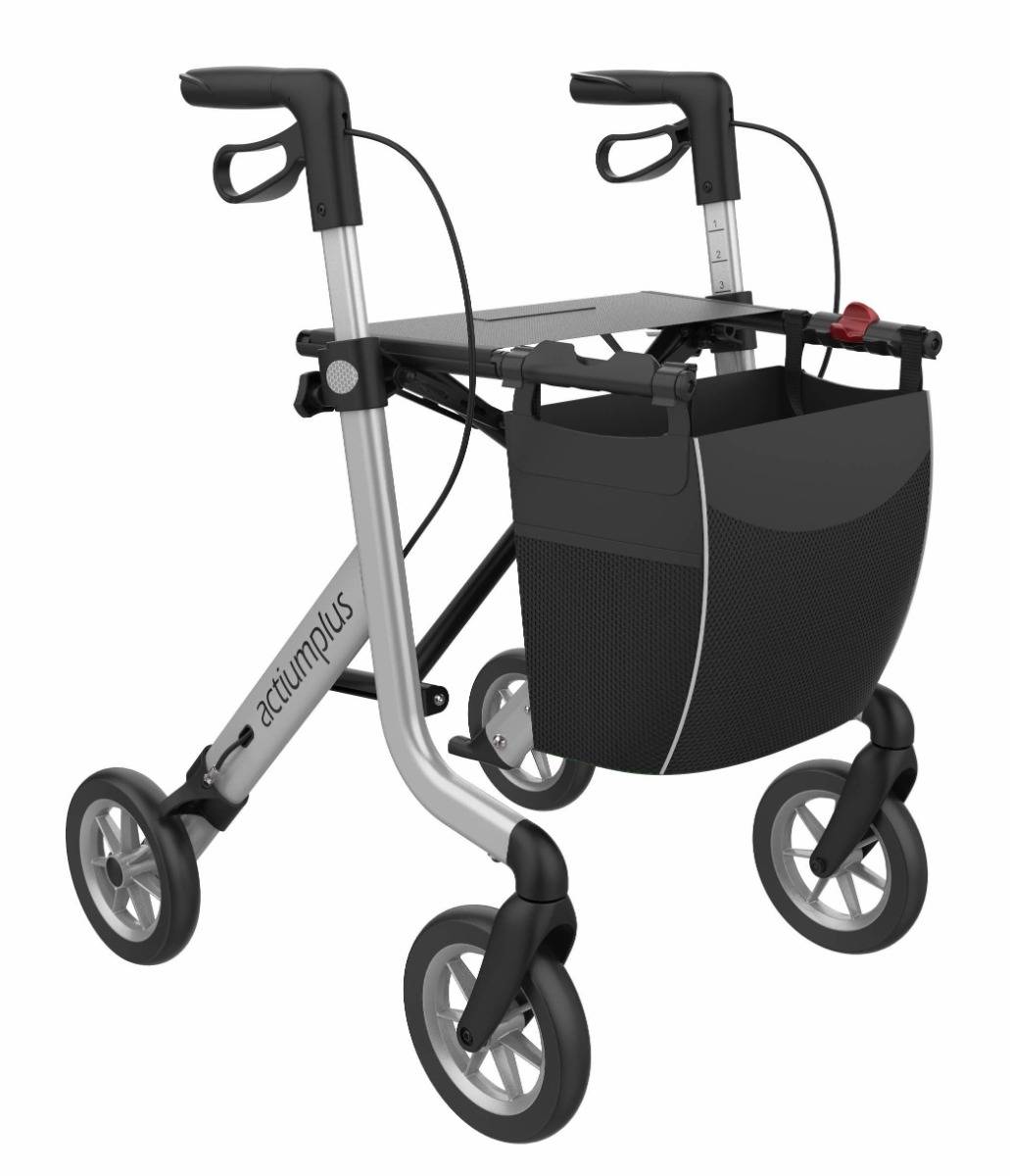 Actiumplus Rollator Space Sølv M/Softhjul