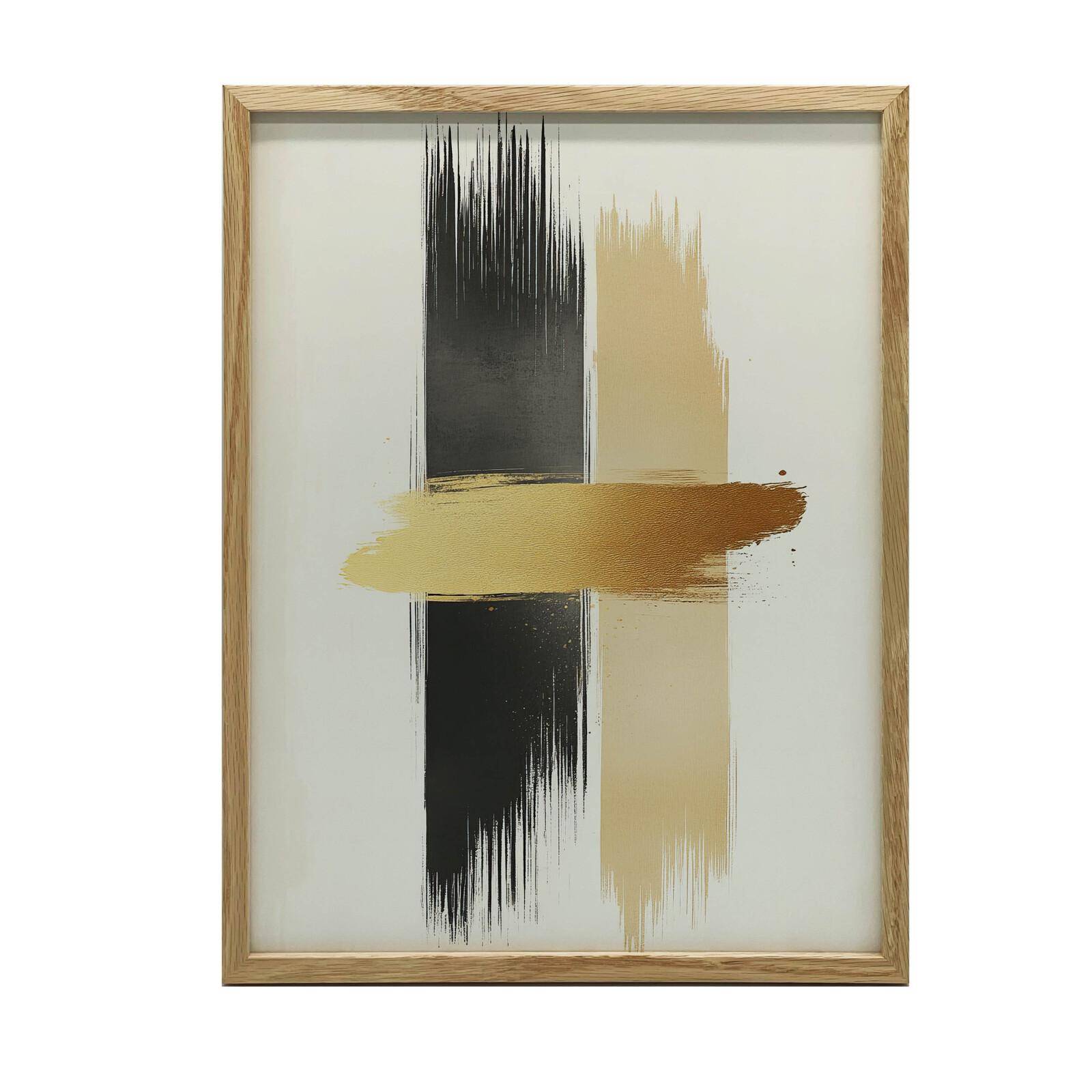 Abstrakt Harmoni Abstrakt Harmoni, 30X40 Cm, Guld Aluminiumram, Matt Papper 230 Gsm 36
