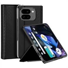 DUX DUCIS Bril-serien för Google Pixel 9 Pro Fold 5G Skal Läder+PC Ställ Telefondfodral