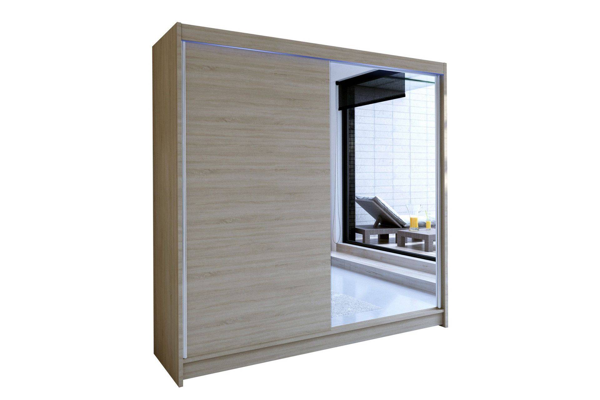Talin Garderob 180x58x215 cm - Beige|Grå|Vit Garderober & garderobssystem Beige,Vit,Grå