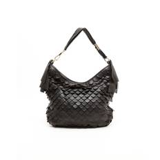 Fendi ST.Tropez Fish Scale Hobo Bag - Black