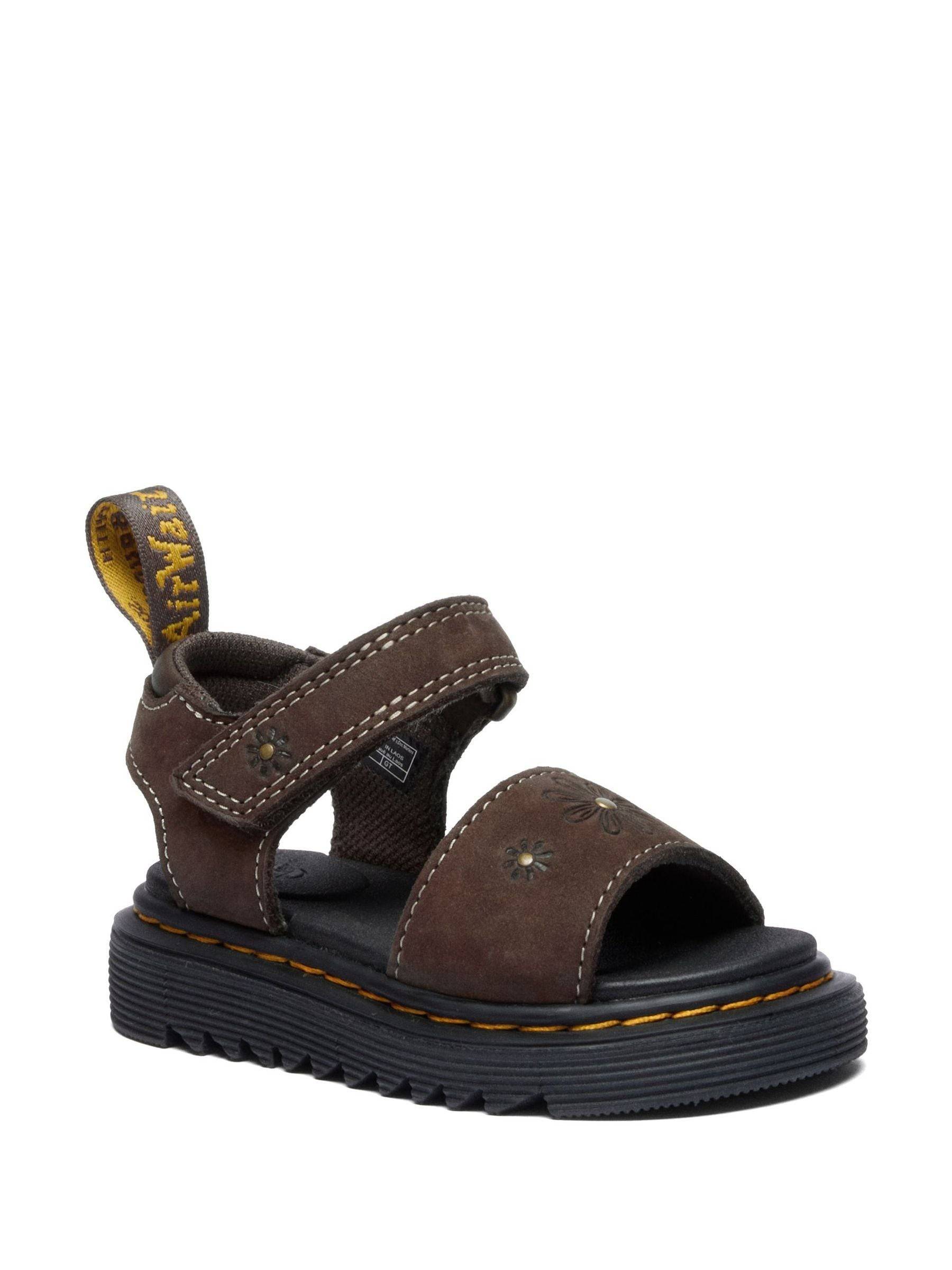 Dr. Martens Dr. Martens Brown Marlowe Flower Tumbled Nubuck Sandals