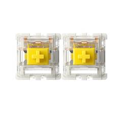 Gateron G Yellow Pro Switches vorgeschmierte 3-polige RGB SMD Linear für mechanische Gaming-Tastatur (108 Stück, gelb)