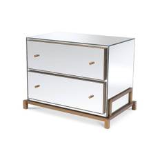 Clarington sängbord spegel - Guld (B: 81,5 x D: 52 x H: 62 cm)