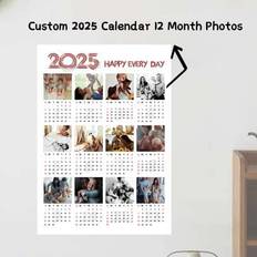 1 st. anpassad fotokalender för 2025, nyårskalender, anpassad välsignelseskalender, anpassade utskrifter med dina foton för familj/husdjur/älskare, de - flerfärgad (A3 (29,7*42))