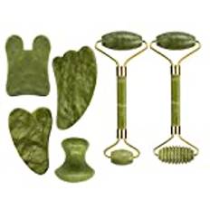 Naturlig jade roller Gua Sha set ansiktsroller massage Gua Sha sten ansiktsskönhet verktyg massageapparat produkt, typ 4