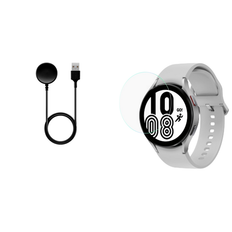 Samsung Galaxy Watch 4 40mm/44mm Trådløs Oplader og Beskyttelsesglas Beskyttelsessæt