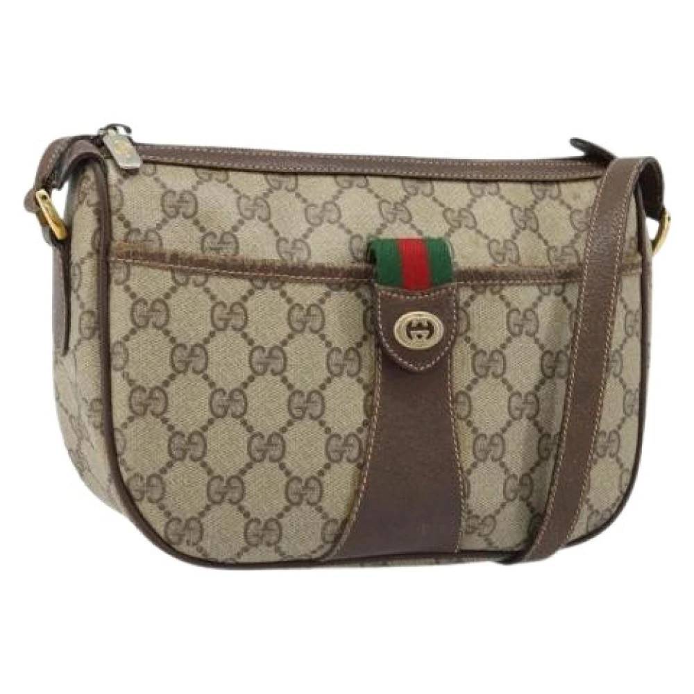 Gucci Vintage Pre-owned Vintage GG Canvas Skuldertaske - Vintage - Dame - Beige - ONE SIZE - Uld