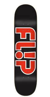 Flip Team Outlined Black 8.5in deck black.