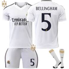 24-25 Real Madrid Bellingham 5 Hjemmefodboldtrøje Ny sæson Seneste Voksen-børnetrøje Fodbold 8 Adult L（175-180cm）