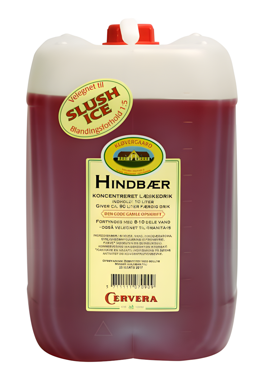 Saft Kløvergaard hindbær 10 l