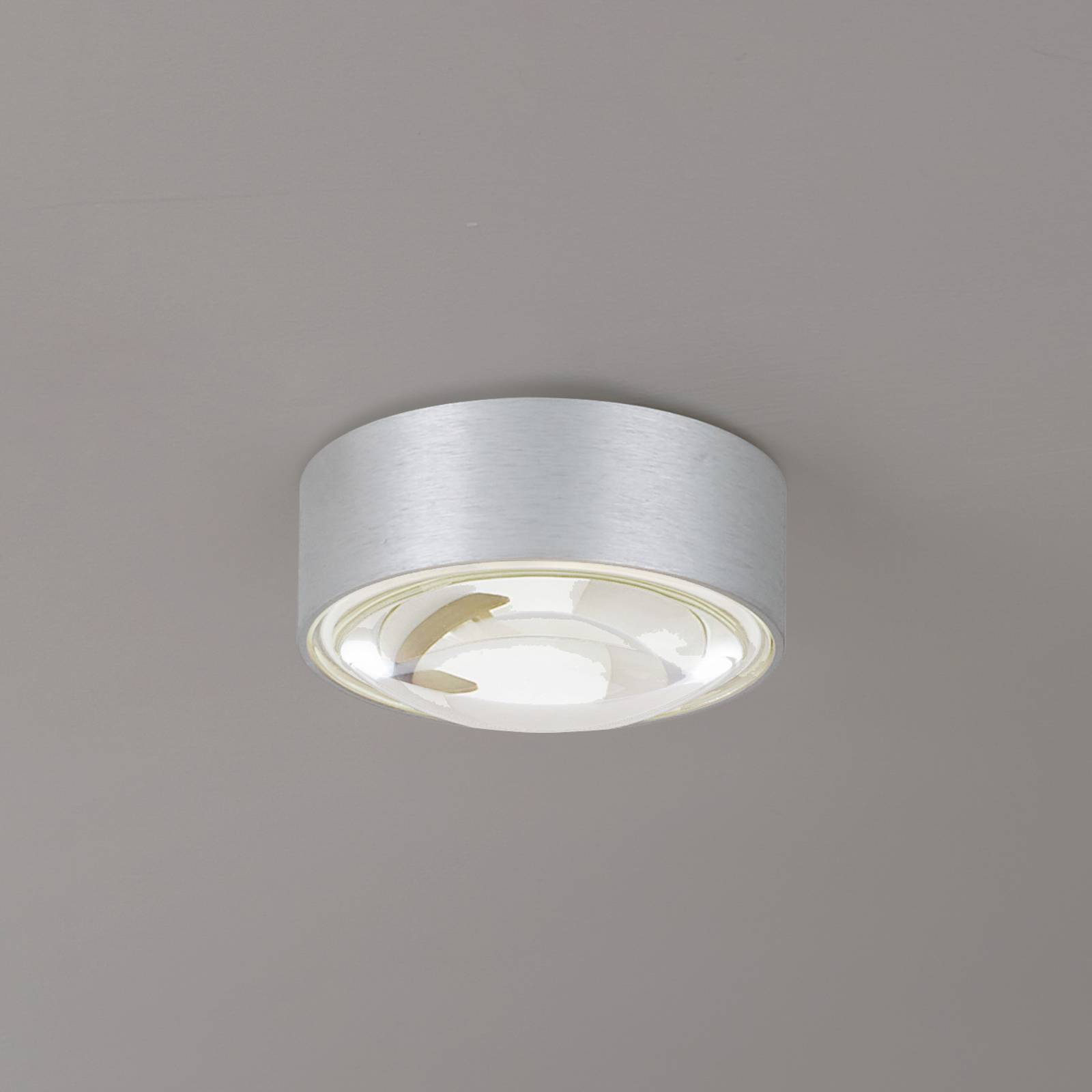 Taklampa Siaka Lindby, Aluminium / grå / zink, Badrum, Aluminium / grå / zink, Modern, Taklampa