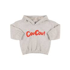 Cou Cou Printed Organic Cotton Hoodie - Grey - 92-98 - 104-110 - 116-122 - 128-134 - 140-146