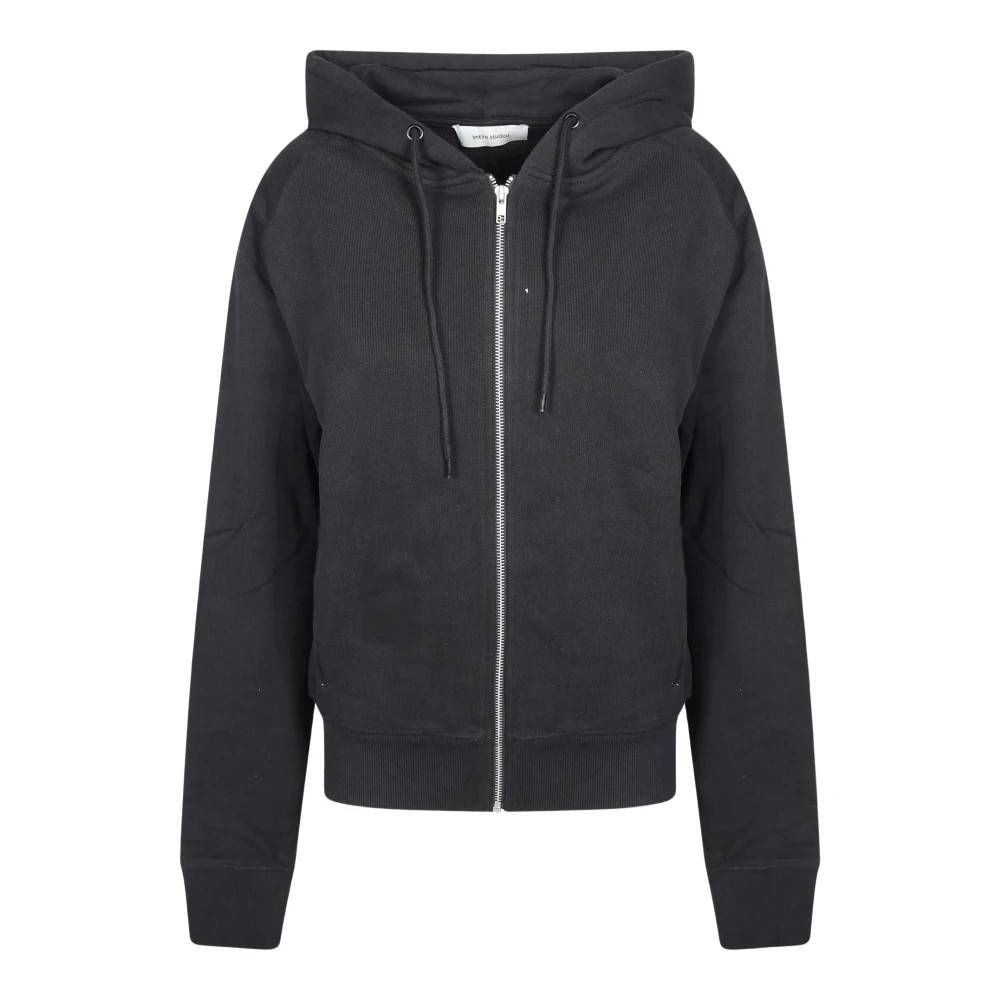 ENTIRE STUDIOS Slim Zip Up - Sweatshirts - Dame - Sort - S - Bomuld