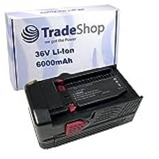 Trade-Shop Premium Li-Ion batteri 36 V/6 000 mAh för Hilti TE6A TE6-A36 TE6-A36 AVR TE6-ALi TE7A TE 30-A36 CPC 36 V ersätter Hilti B36 B36V B36/3.9 2203932 418009