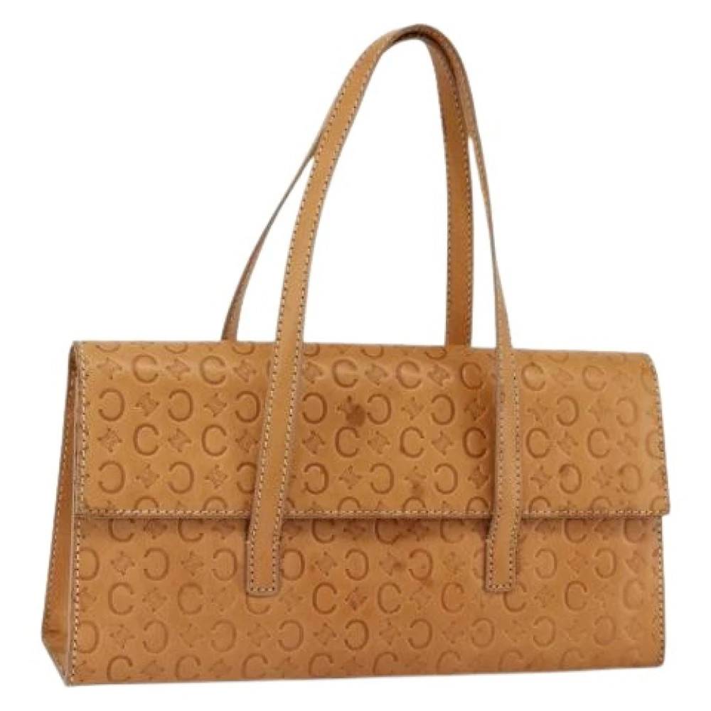 Celine Vintage Pre-owned Vintage Macadam Canvas Håndtaske - Vintage - Dame - Beige - ONE SIZE - Uld