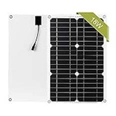 TFixol 18W 12V solpanelskit Off Grid Monokristallin modul med SAE-anslutningskabelsatser