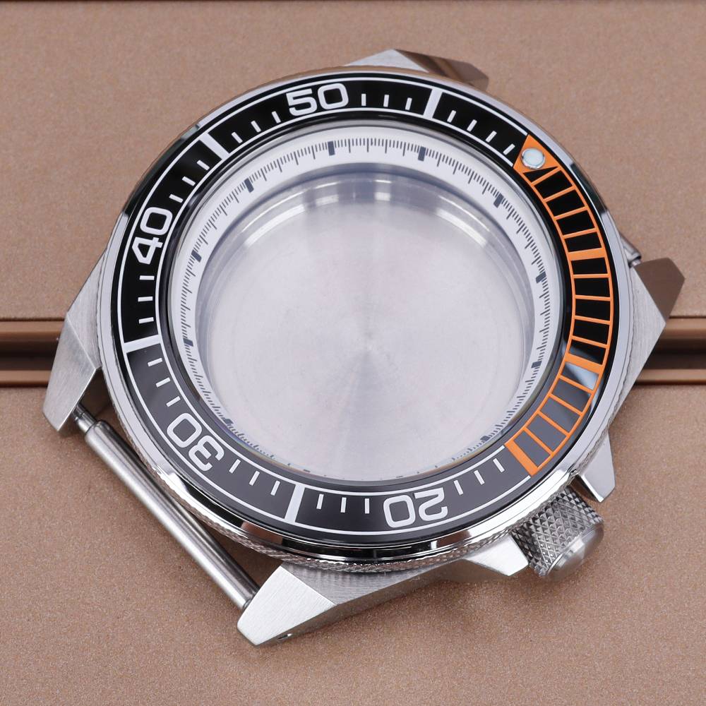 20ATM Diving 43.8mm Watch Case Bracelet Ceramic Bezel For Mod Samurai Seiko NH35 NH36 NH34 NH38 120Clicks 20ATM Sapphire Crystal