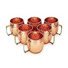 Zap Impex Ren koppar hamrad koppar Moskva Mule mugg perfekt för alla kylda drinkbar eller hem stor gåva set med 6