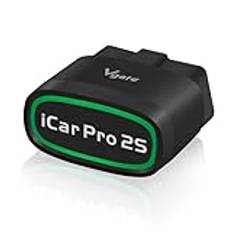 Vgate iCar Pro 2S Bluetooth OBD2 diagnostiskt verktyg för iOS, Android och Windows, bilskanningsverktyg stöder el- och hybridfordon