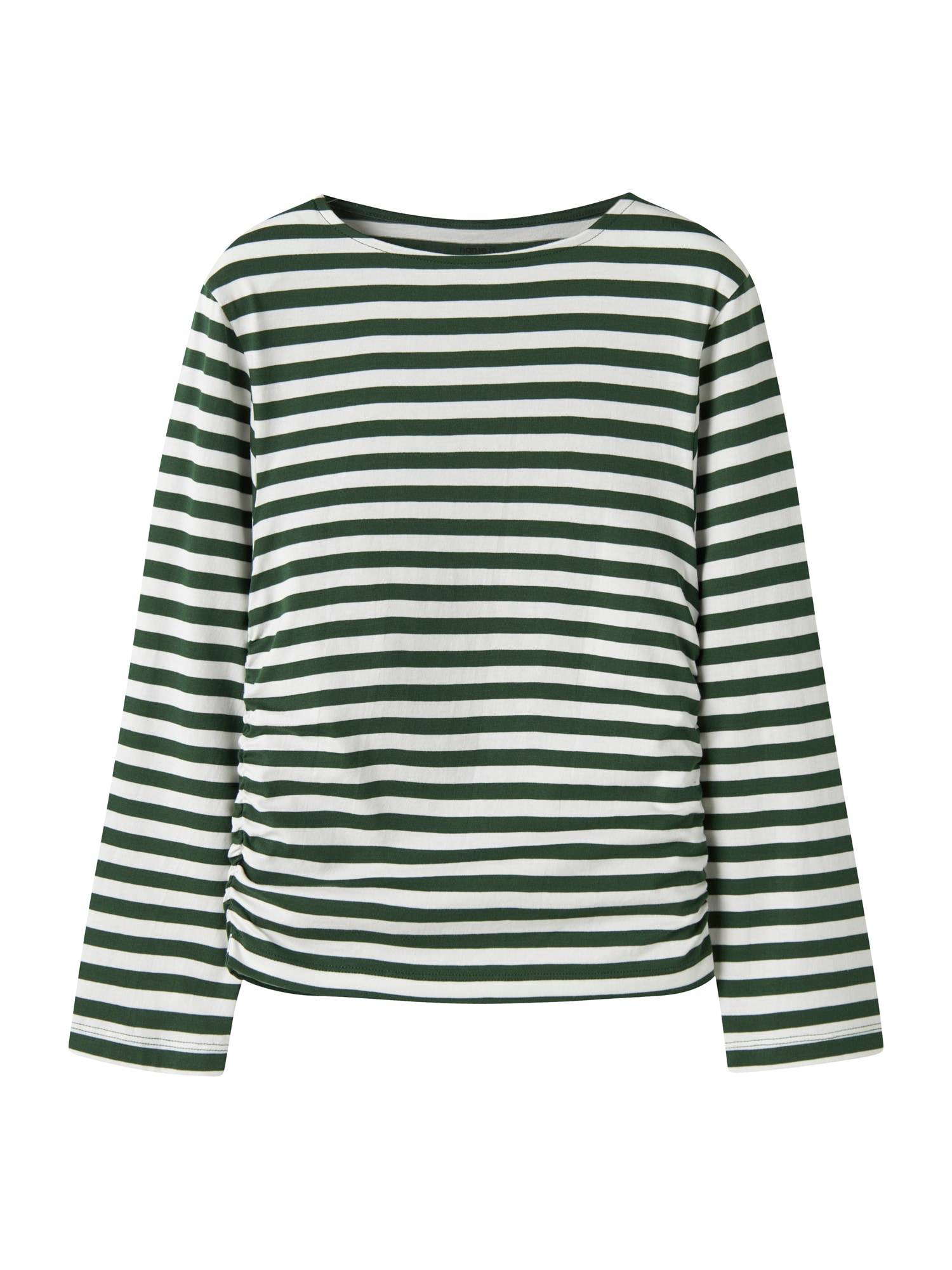 NAME IT Bluser & t-shirts 'NKFOLEIKA'  mørkegrøn / offwhite