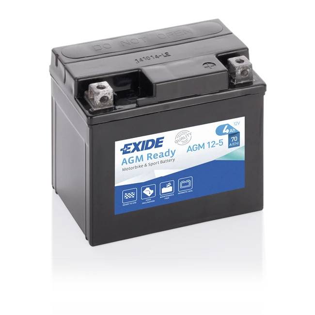 Startbatteri MC - Exide AGM12-5 - 12V (4ah)