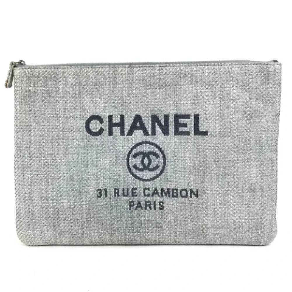 Chanel Vintage Pre-owned Canvas chanel-tasker - Vintage - Dame - Blå - ONE SIZE - Tyl