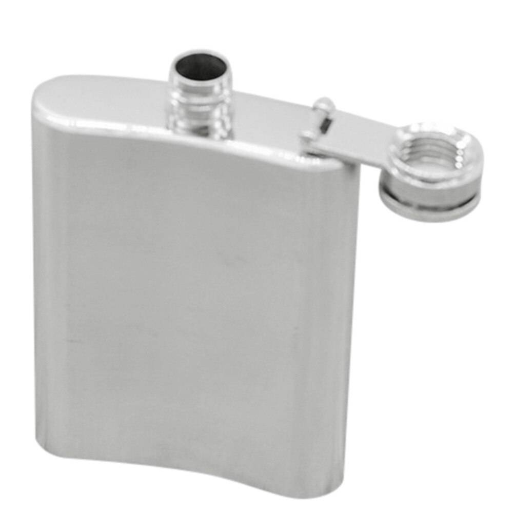 Rostfritt stål mini ficka höftkolv alkohol whisky sprit bärbar skruvkork 2 oz / 3.5 oz sprit höft kolv q40 - silver- 3.5oz