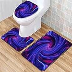 RHRYUNUBT Modernt toalettstolskydd Vattenabsorption 3st Sätta mattor Dekoration Hem Badrum Anti-Slip Golvmattor Utskriftsmönster Rug toalettstol(XXM0720-24)