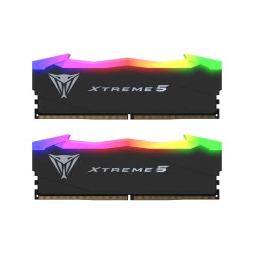 Patriot Viper Xtreme 5 RGB DDR5 RAM 32GB (2 x 16GB) 8000MT/s CL38 UDIMM Skrivbords Gaming Minneskit - PVXR532G80C38K