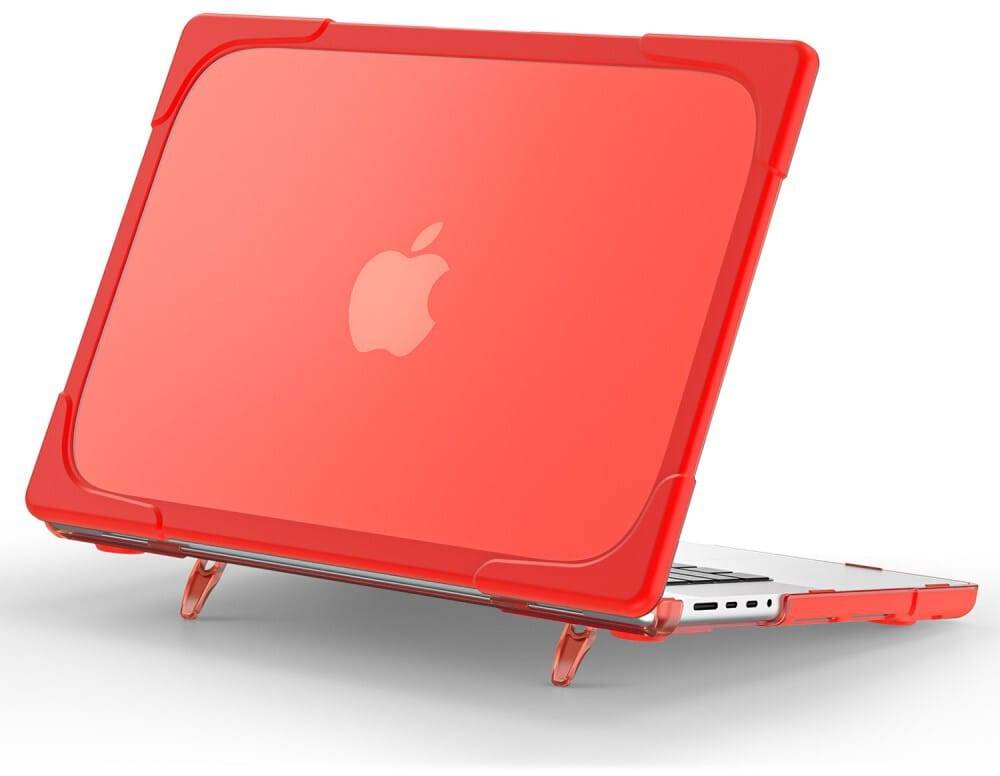 Trolsk Cover Hårdt med Stativfunktion (MacBook Pro 14) - Rød.