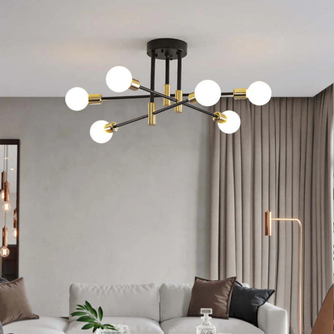 Lumière Royale – Lyxig LED Taklampa för Vardagsrum - Utan Glödlampor / 6 Lampor