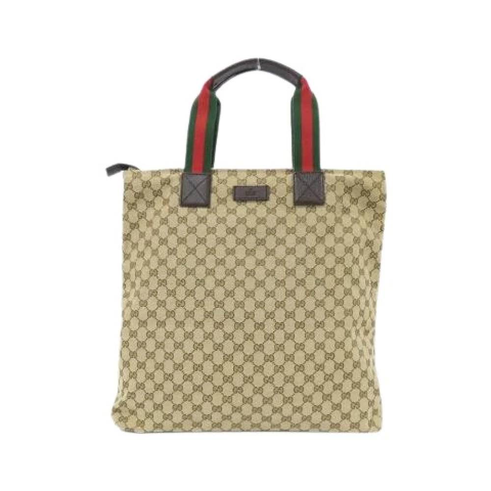 Gucci Vintage Pre-owned GG Canvas Tote Bag - Vintage - Dame - Beige - ONE SIZE -