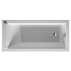 Badekar Duravit Starck 3 med ryglæn til indmuring Mål 150 x 70 cm